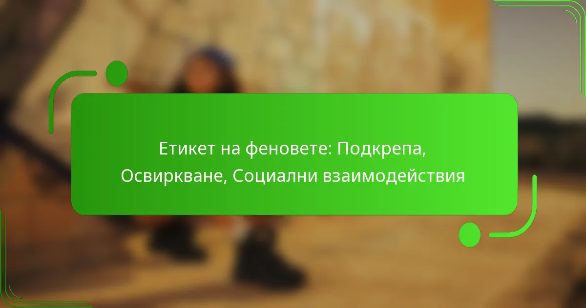 Етикет на феновете: Подкрепа, Освиркване, Социални взаимодействия