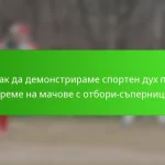Как да демонстрираме спортен дух по време на мачове с отбори-съперници