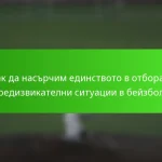 Как да насърчим единството в отбора в предизвикателни ситуации в бейзбола
