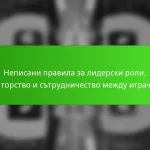 Неписани правила за лидерски роли, менторство и сътрудничество между играчите