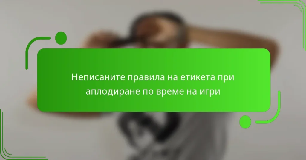 Неписаните правила на етикета при аплодиране по време на игри