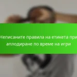 Неписаните правила на етикета при аплодиране по време на игри