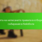 Ролята на неписаните правила в отборните събирания в бейзбола