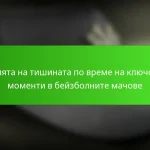 Ролята на тишината по време на ключови моменти в бейзболните мачове