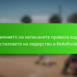 Влиянието на неписаните правила върху стиловете на лидерство в бейзбола