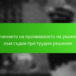 Значението на проявяването на уважение към съдии при трудни решения